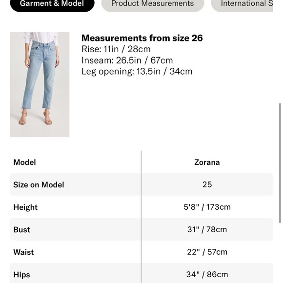 Agolde Riley High Rise - Zephyr wash - size 25 - EUC - Picture 2 of 5